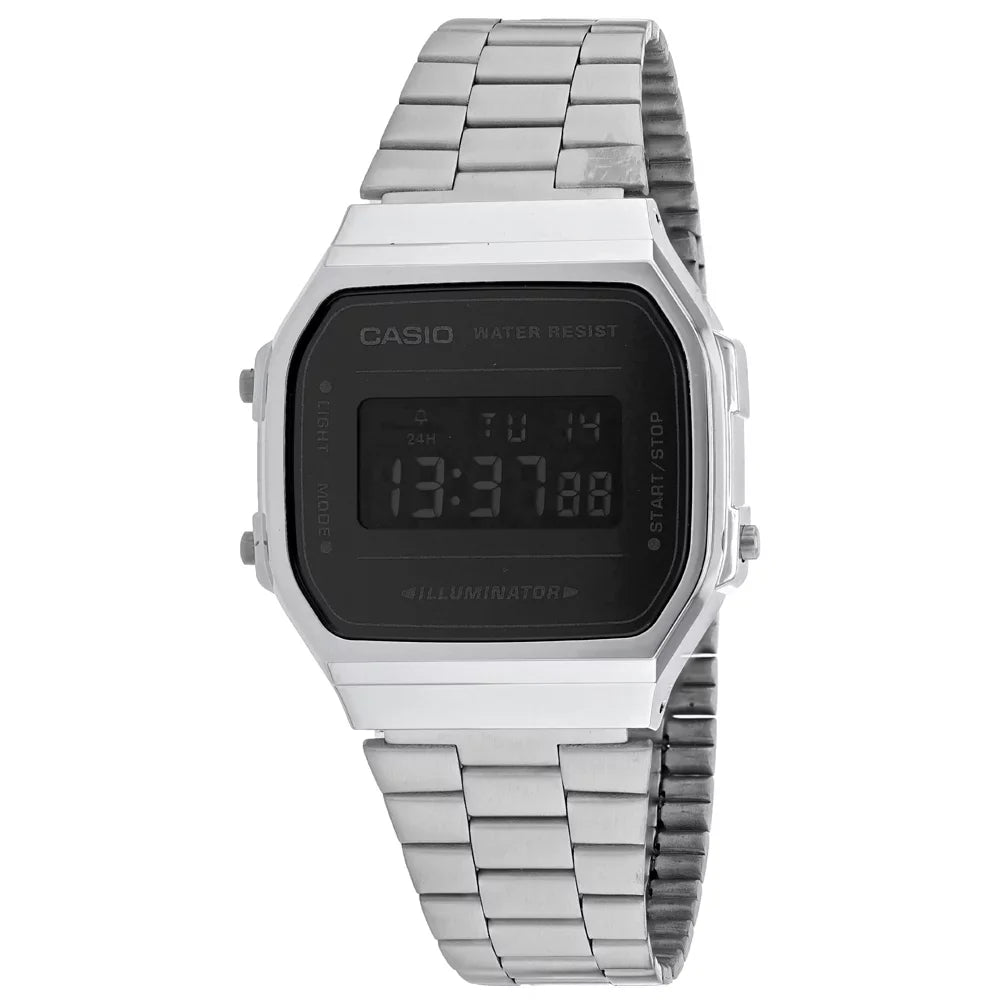 NEW RETRO SILVER & Dark WATCH A168WEM-1VT
