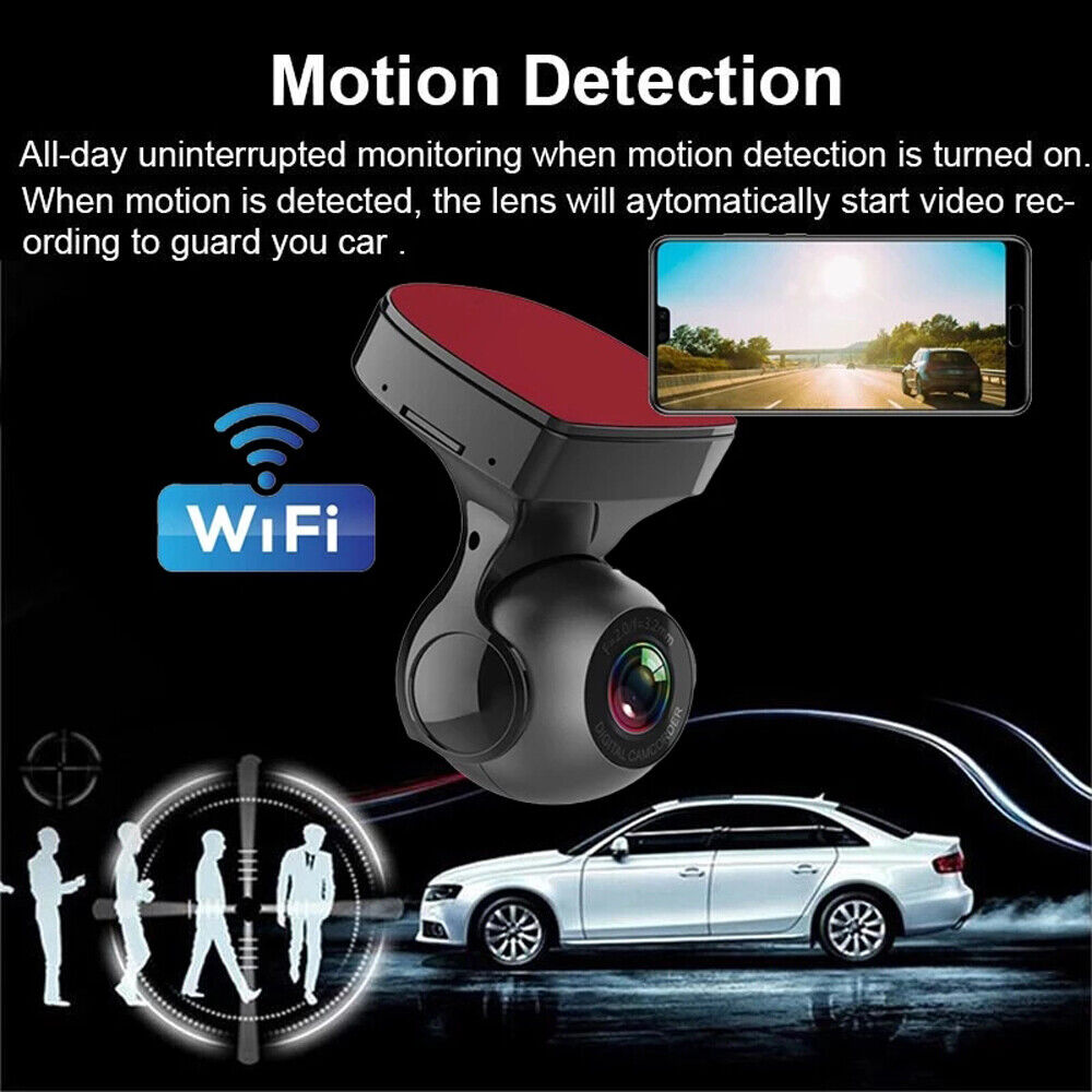 Dash Cam 170&deg; WiFi Cam Recorder - 1080P HD Car Camera