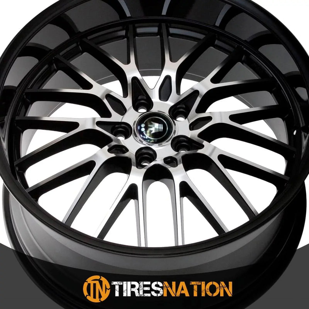 Konig 16MB Lace 17x8 5x112 +45et Gloss Dark With Machined Face Wheel