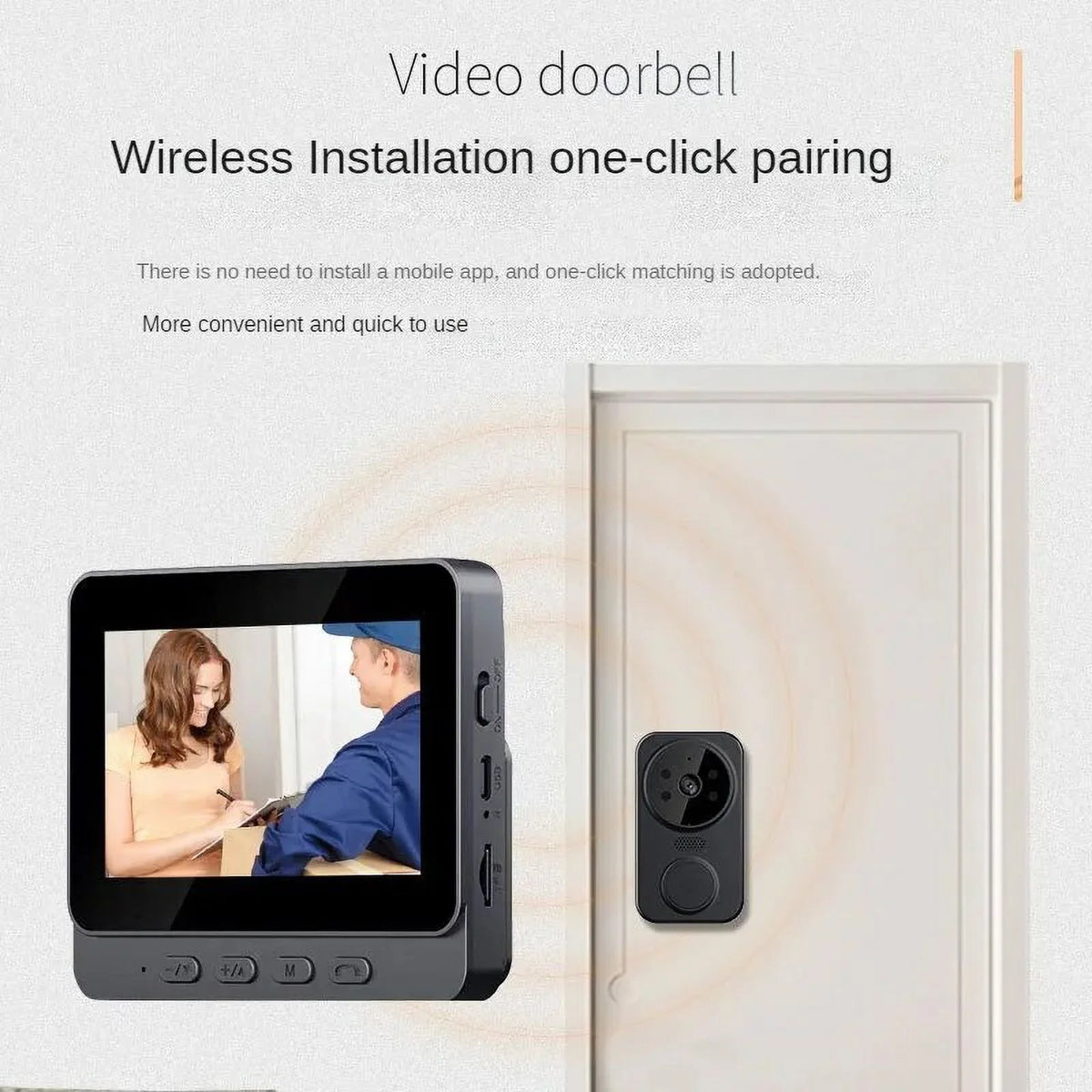 M12 video doorbell Inch home smart life 2.4G wireless video two-way intercom doorbell monitoring