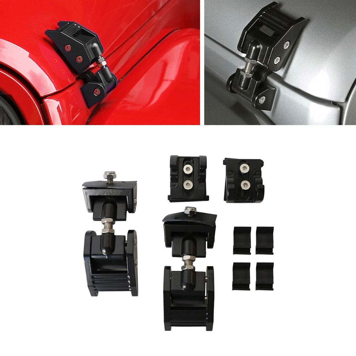 G·PEH USA Pair Front Hood Latch Hood Lock Catch Kit for Jeep Wrangler JK JKU 2007-2018
