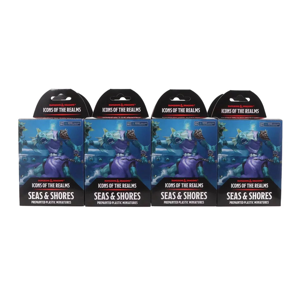 Wizkids Dungeons & Dragons Icons of the Realms Seas & Shores Set 28 Booster Brick Figurine - Pack of 8