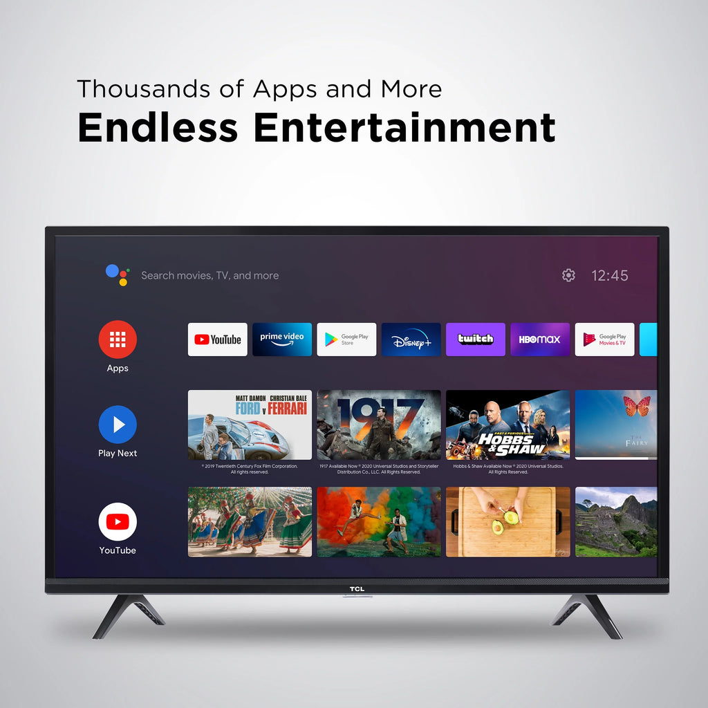 Restored TCL 40" Class FHD (1080p) LED Android Smart TV 3-Series 40S334 (Refurbished)