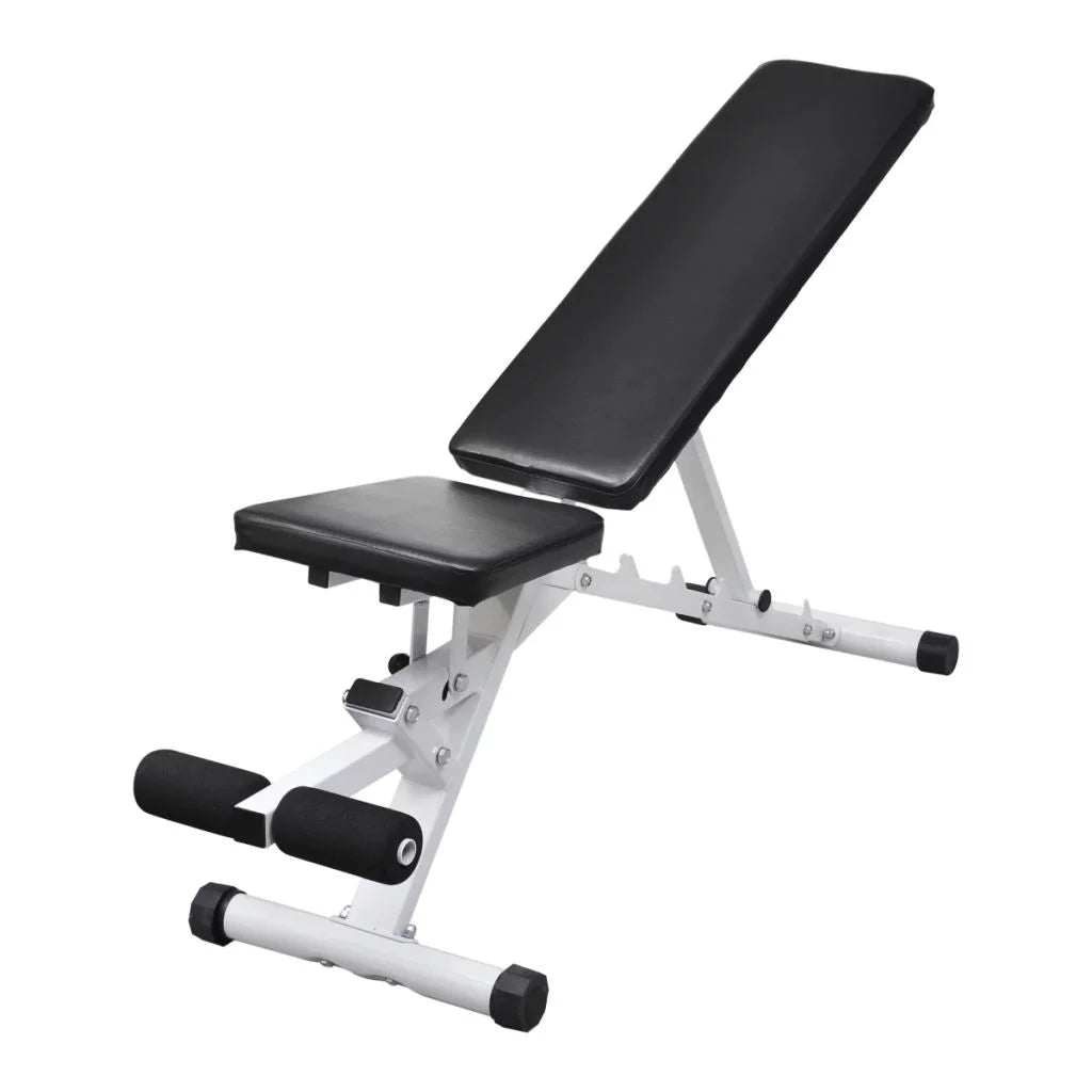 Dcenta Fitness Utility Bench Backrest Adjustable Padded Cushion Full Body Workout Strength Training Bench Exercise Equipment for Home Gym, Weight Lifting 52 x 16 x 19 Unit