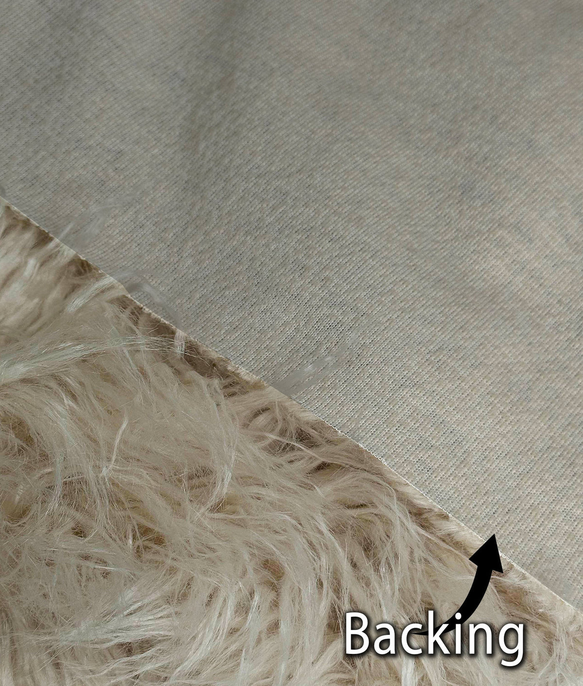 Faux Fake CURLY Yak FUR 3.5" LONG Pile Japanese Fire Retardant Yarn 2.3oz Per Yard / Craft, Sewing Cosplay 58" Wide Sold by Continuous Yard (Latte Cream)
