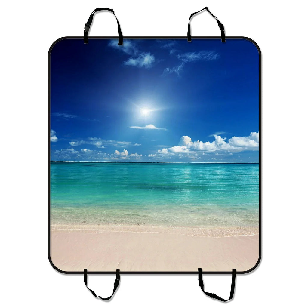 GCKG Tropical Beach Pet Car Seat Cover Dog Car Seat Mat Hammock Cargo Mat Trunk Mat For Cars Trucks and SUV 54x60 Unit