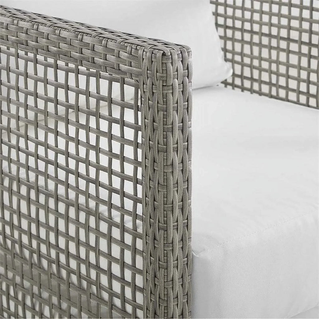 Allora Patio Chair in Gray and White