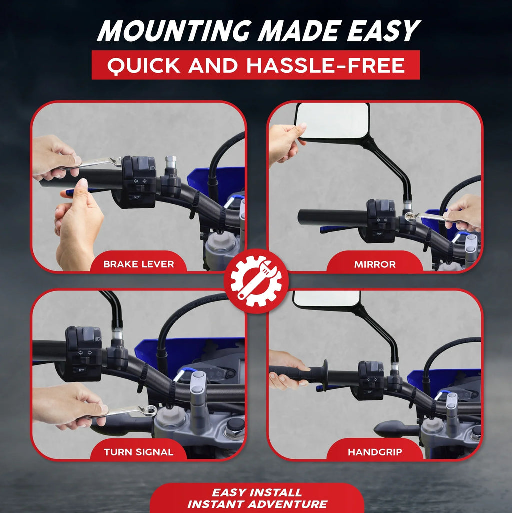Krator Motorcycle Low-Rise Handlebar 7/8 Unit Compatible with Yamaha Majesty XC 125 180 200 400