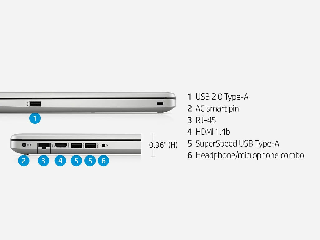 HP 17 Laptop, 17.3" IPS FHD Display, Intel Core i3-1115G4 Upto 4.1GHz, 32GB RAM, 1TB NVMe SSD, HDMI, Wi-Fi, Bluetooth, Windows 11 Pro