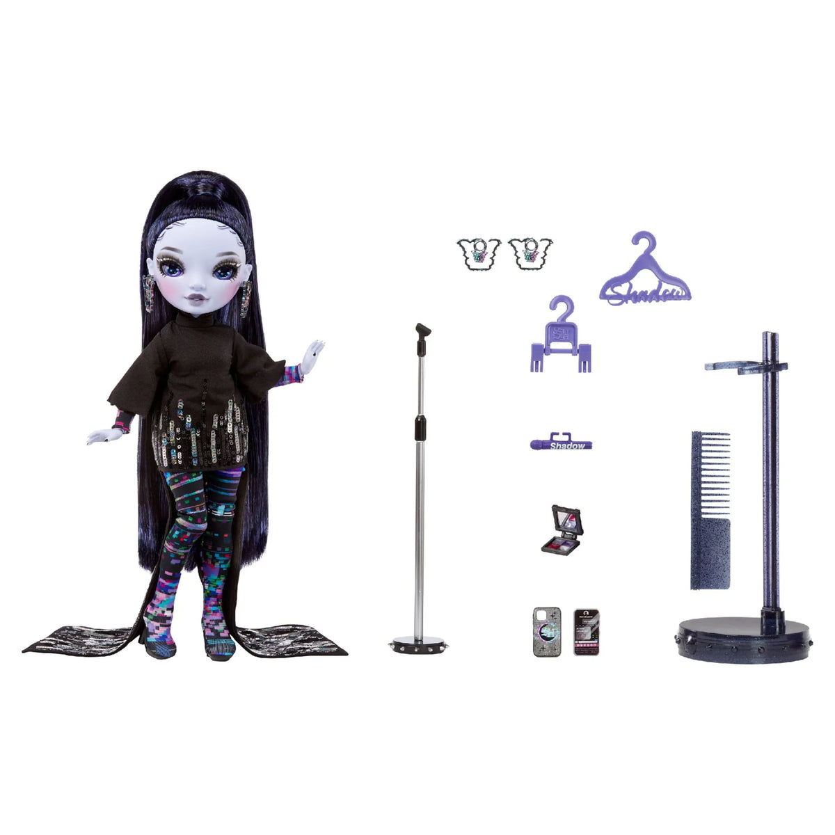 Rainbow High Shadow High Reina Glitch Crowne - Purple Fashion Doll. Fashionable Outfit & 10+ Colorful Play Accessories. Great Gift for Kids 4-12 Years Old & Collectors