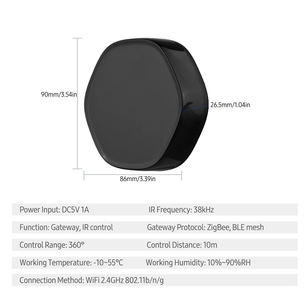 Arealer Wireless Smart Multi-function +BLE Mesh Gate Way WiFi IR Remote Controller Android & iOS Applicable