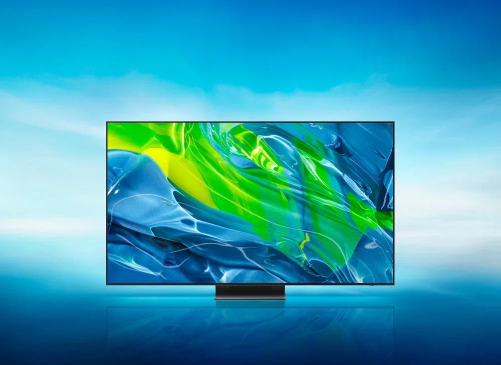 SAMSUNG Inch Class OLED 4K S95B Series - Quantum HDR OLED Self-Illuminating LED Smart TV with a Sanus VLT7-B2 42"- 90" Large Advanced Tilt 4D TV Wall Mount (2022)