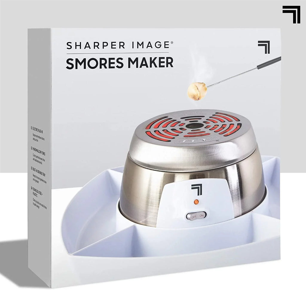 SHARPER IMAGE Electric Tabletop S'mores Maker for Indoors, 6 Piece Set