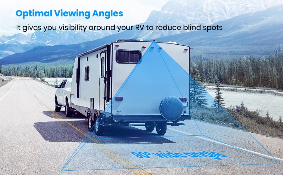 AUTO-VOX 1080P RV Backup Camera Wireless for Solar4 Only,No Wires Installation Rear View Camara , IR Night Vision Back up Camera for Car/Truck