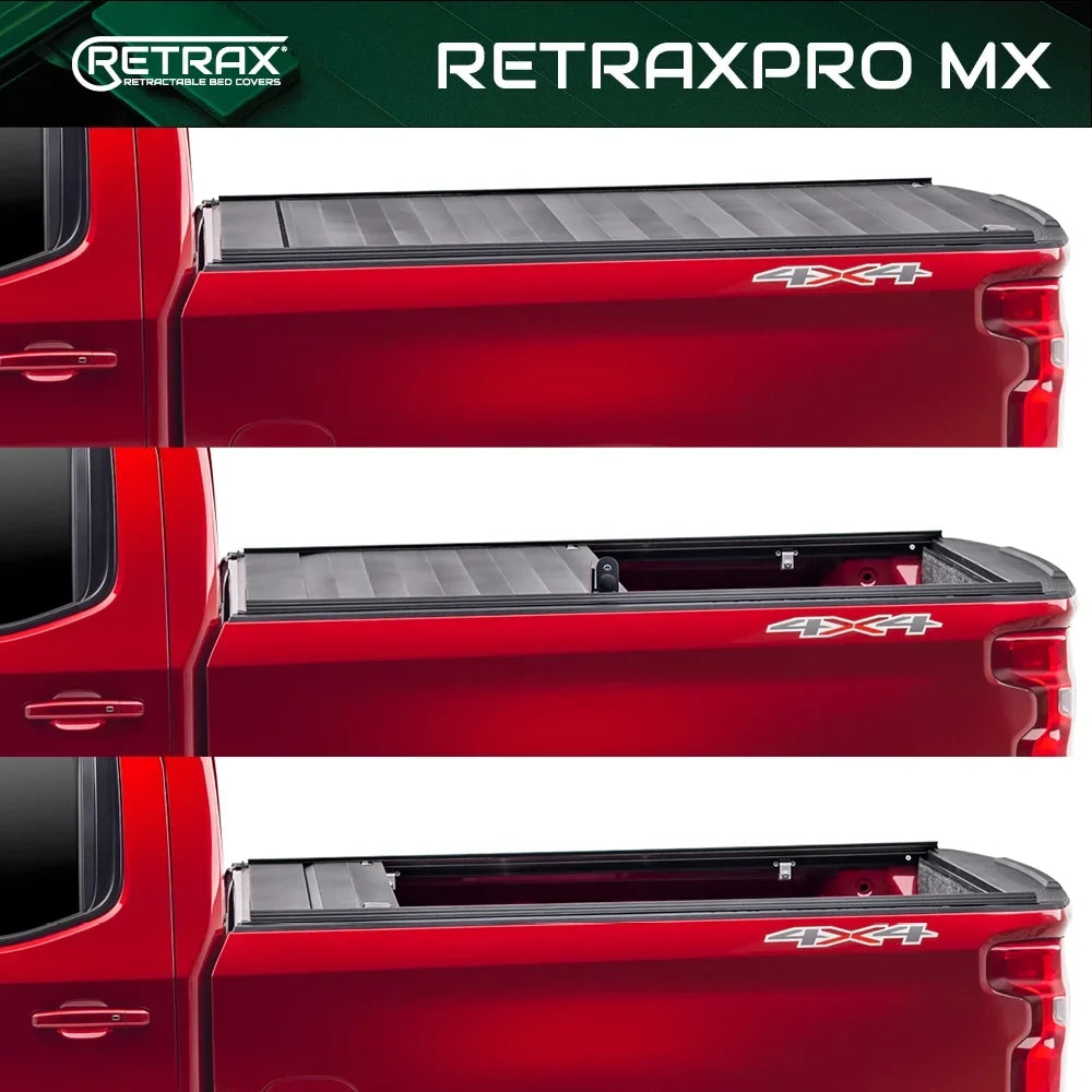 Retrax By Realtruck MX Retractable Truck Bed Tonneau Cover | 80842 | Compatible With Select 2007-2021 Toyota Tundra Regular & Double Cab with Deck Rail System 6' 7" Bed (78.7")