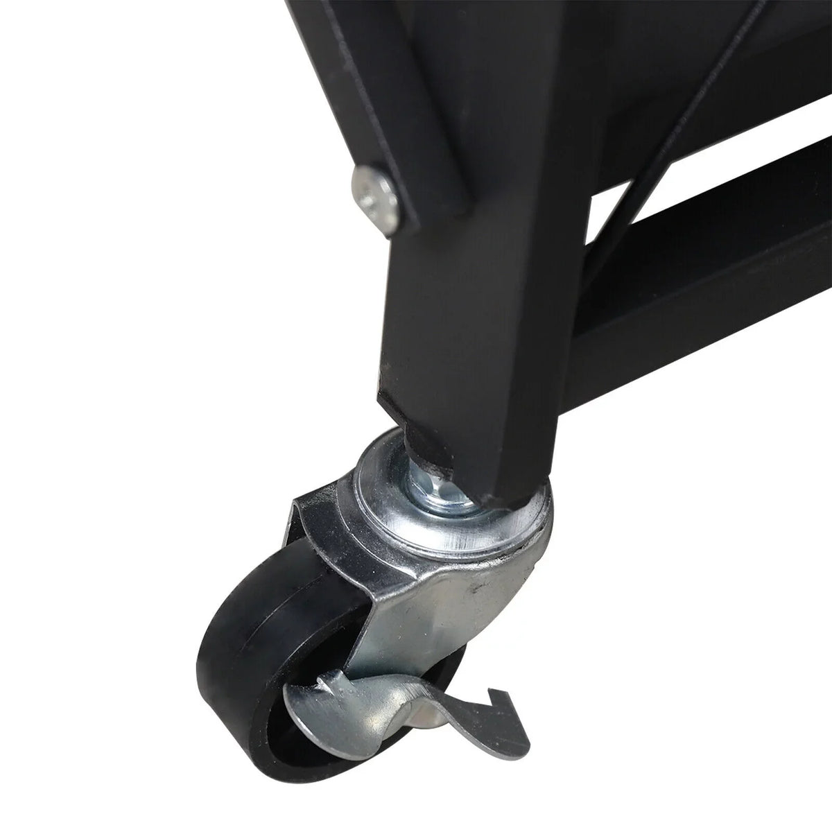 Miumaeov 3-Tier Kitchen Foldable Metal Rolling Trolley Cart Movable Utility Rack Storage Shelves Holder with Wheel Midnight