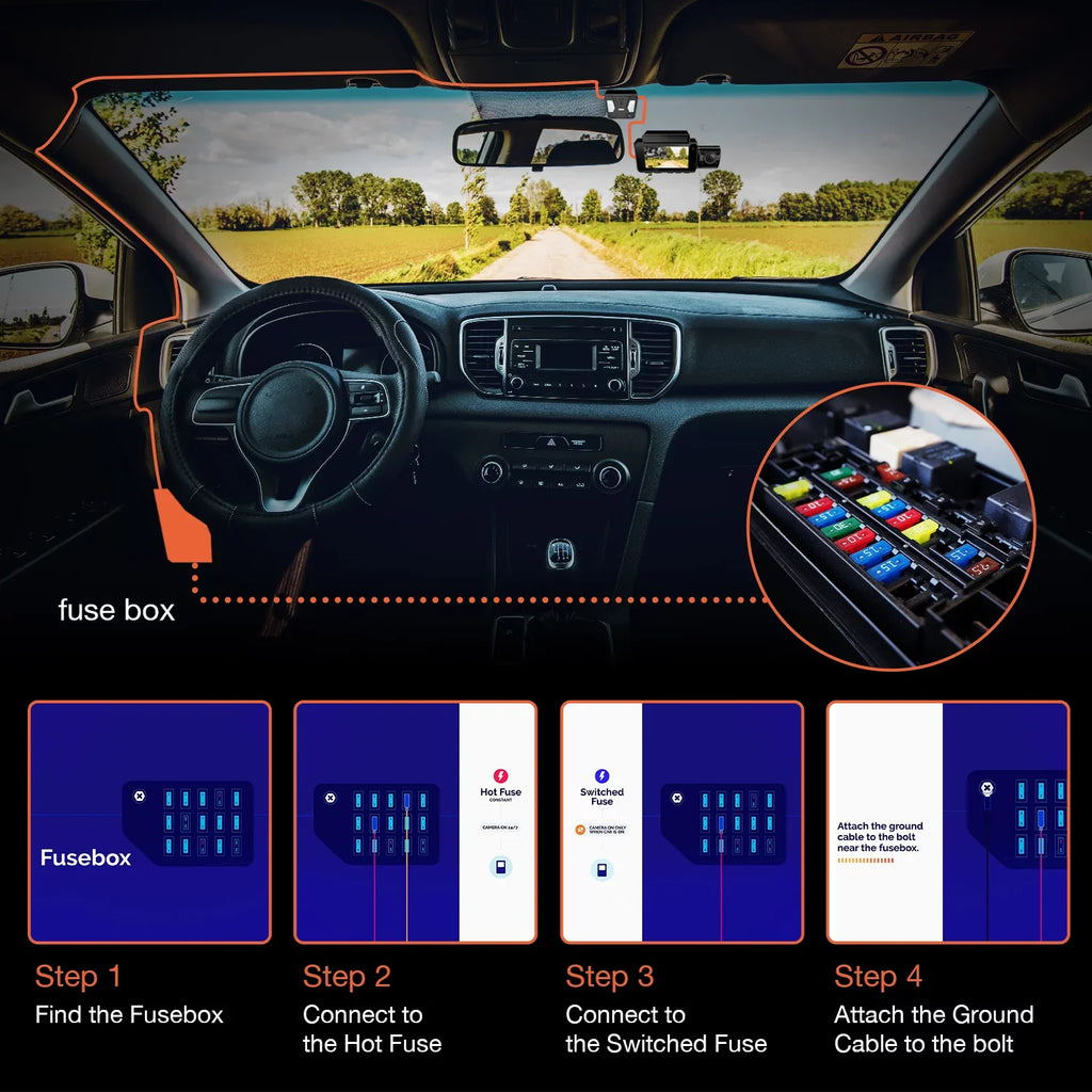 Rexing Intelligent Hardwire Kit Mini-USB Port for All Rexing Dash Cam Models