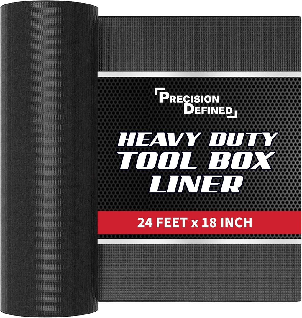 Precision Defined PU Liner Tool Box Liner Professional Grade, 18" x 24 ft, Midnight