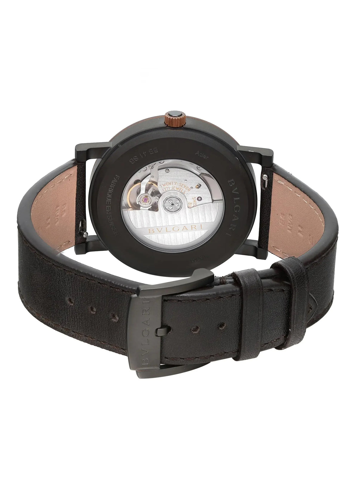 New Bvlgari Solotempo 41mm Steel Bronze Onyx Dial Automatic Men Watch 102931