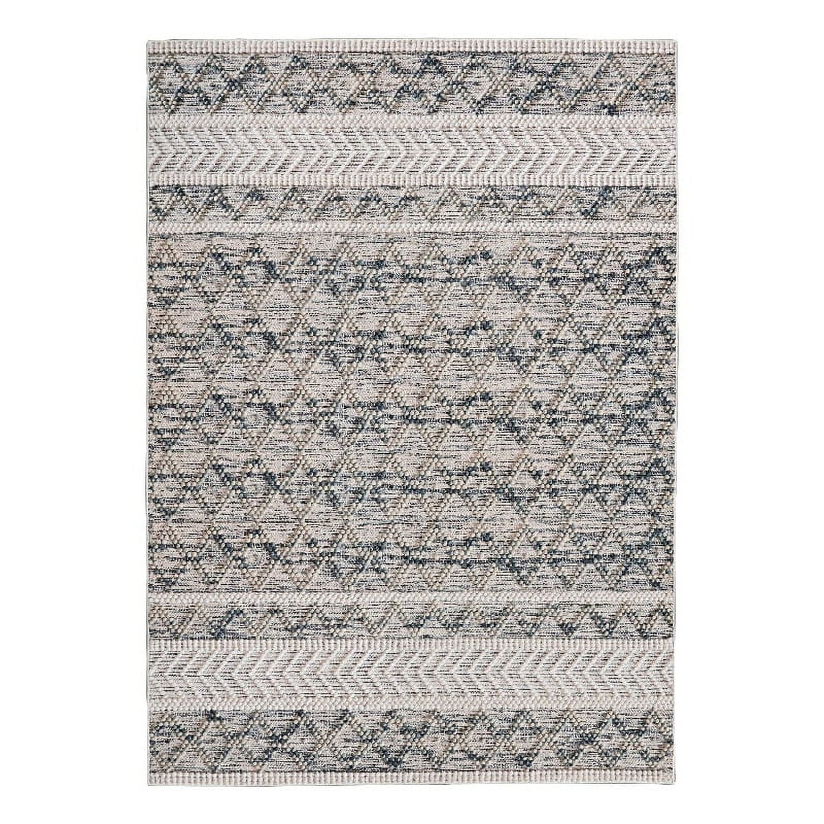 Linon Marion Macomb Polyester 5' x 7' Area Rug in Cream