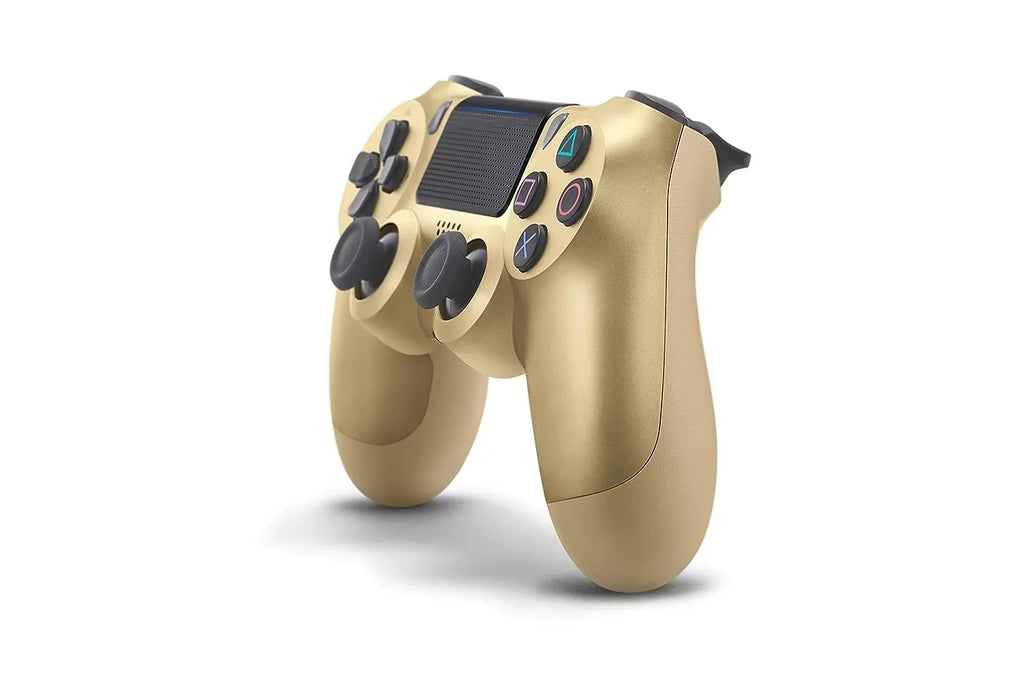 Sony Dual Shock Gold Gaming Controller For PS4 Console + Wired Earbuds BOLT AXTION Bundle Like New