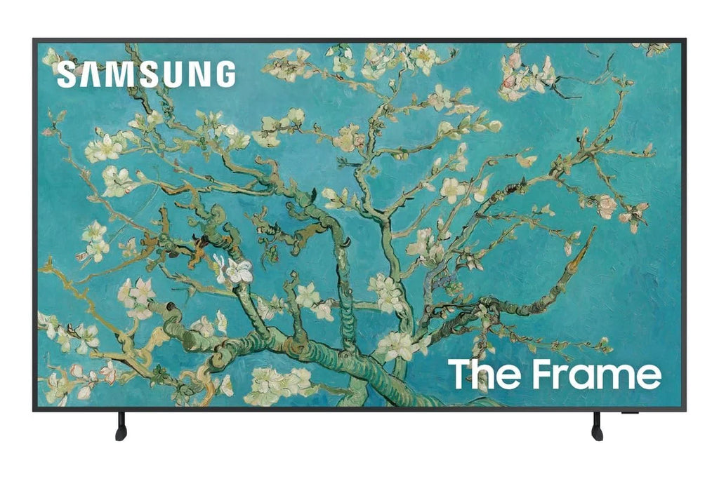 SAMSUNG Inch Class QLED 4K LS03B Series The Frame Quantum HDR Smart TV with a SAMSUNG 85” The Frame Customizable Bezel for TV, Modern White, VG-SCFA85WTBZA (2022)