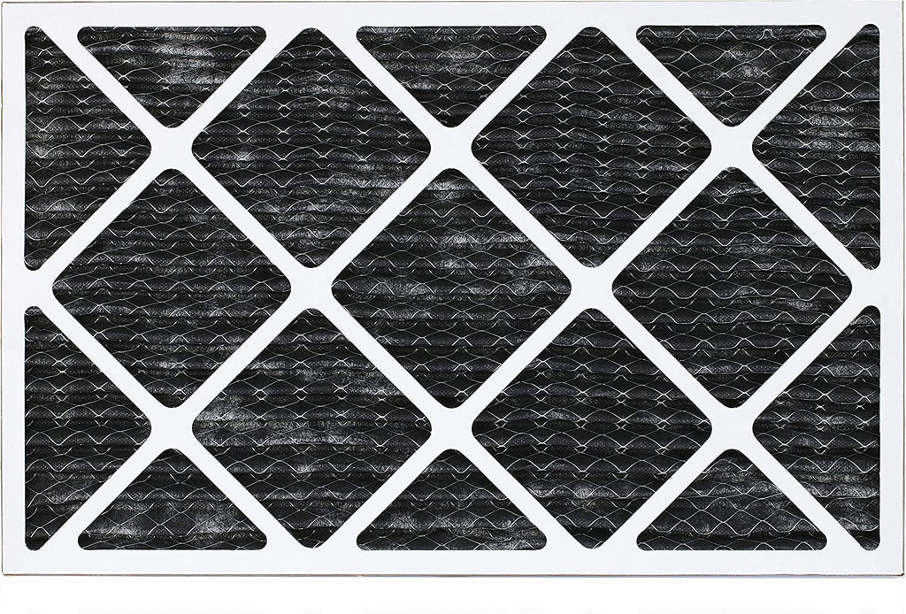 Filterbuy 24x30x1 MERV 8 Odor Eliminator Pleated HVAC AC Furnace Air Filters with Activated Carbon (5-Pack)