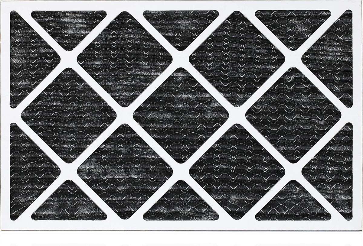 Filterbuy 17x25x1 MERV 8 Odor Eliminator Pleated HVAC AC Furnace Air Filters with Activated Carbon (2-Pack)