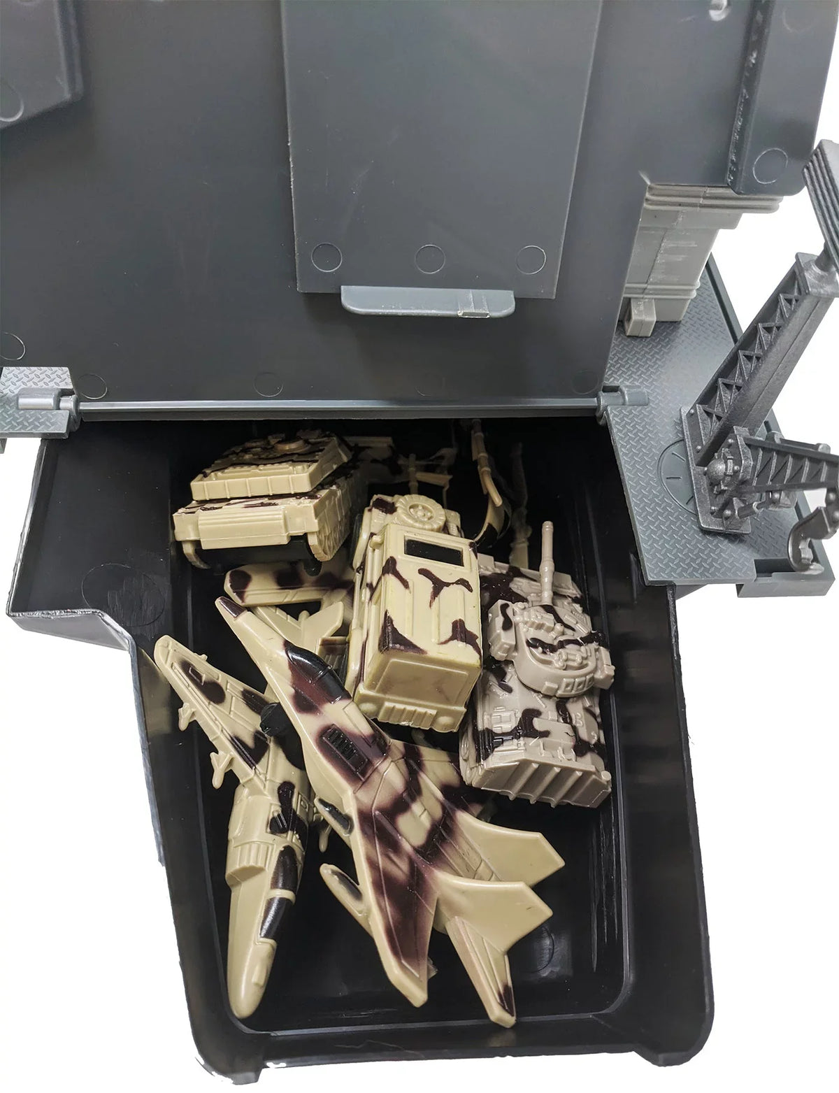 31 Centimeter Toy Aircraft Carrier with Sound Effects Military Vehicles and 6 Drones