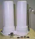 Custom Double Countertop Water Filter Ceramic & KDF/GAC by Crystal Clear Supply