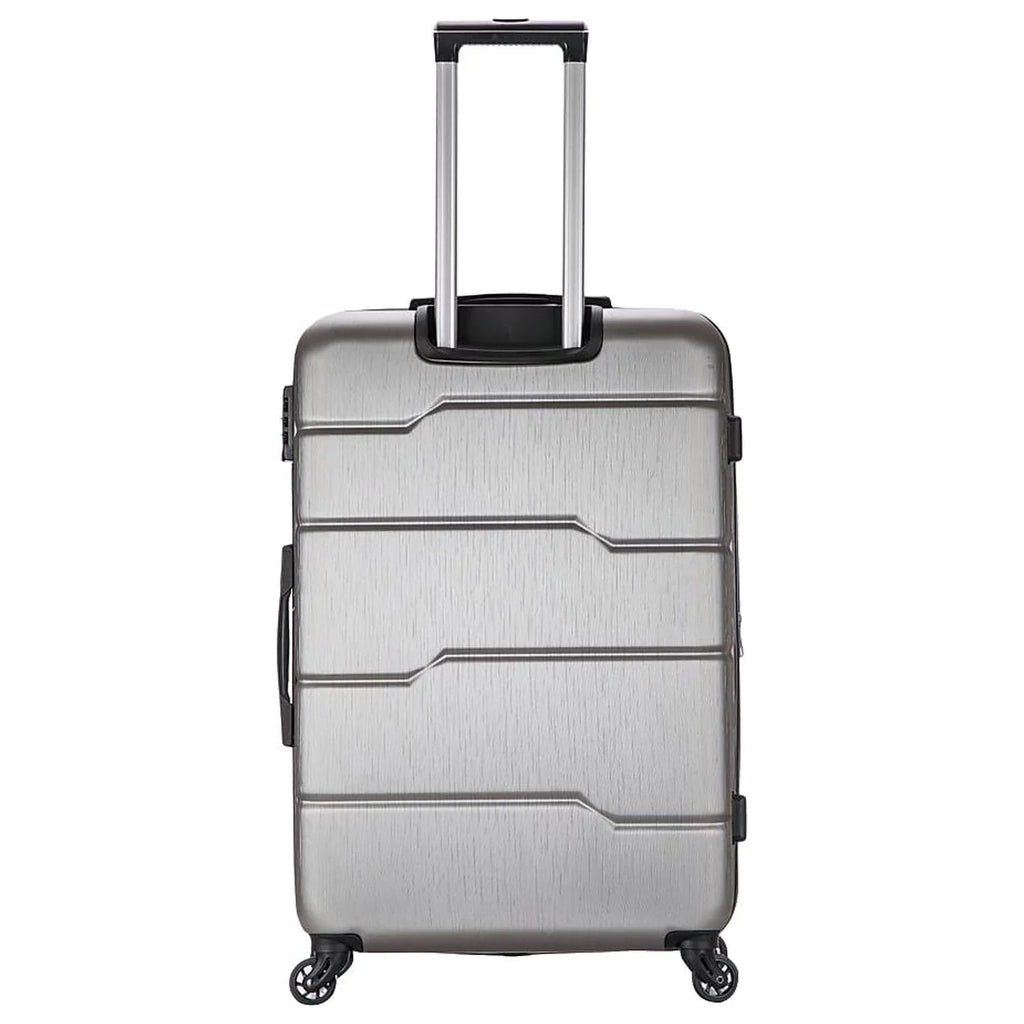 DUKAP RODEZ Large Plastic 4-Wheel Spinner Luggage Silver (DKROD00L-COA)