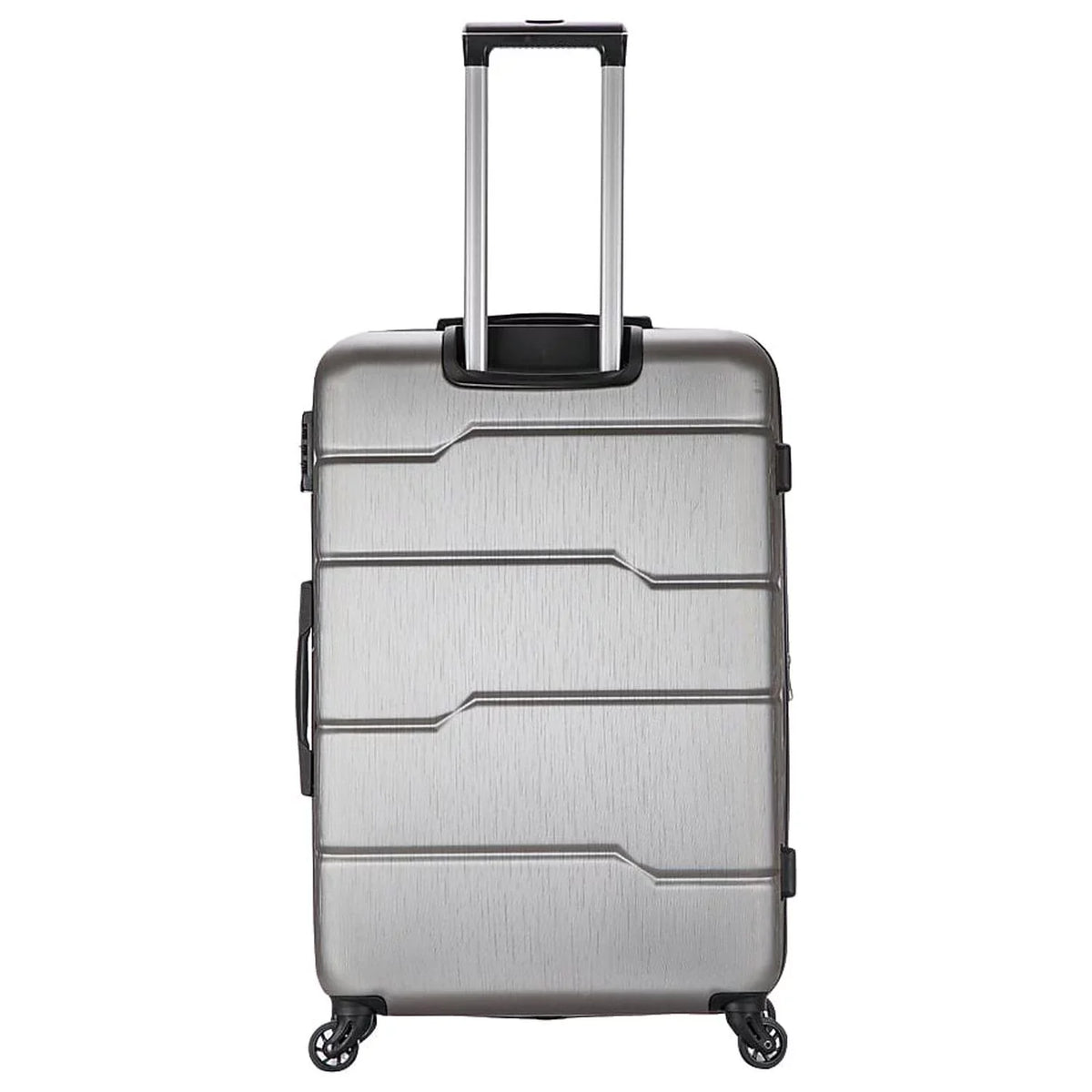 DUKAP RODEZ Large Plastic 4-Wheel Spinner Luggage Silver (DKROD00L-COA)