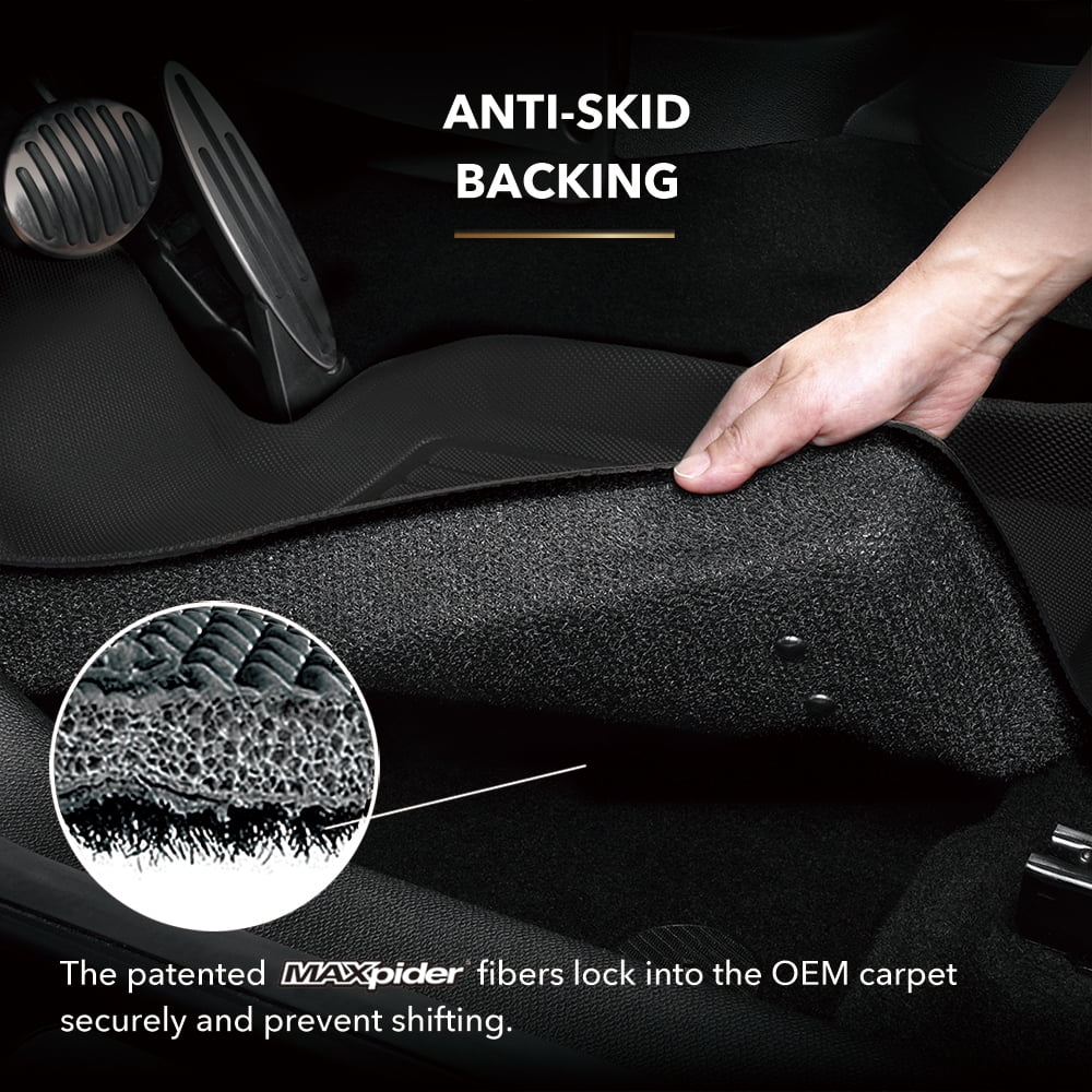 3D MAXpider KAGU Floor Mat Onyx compatible with DODGE GRAND CARAVAN 2008-2020 - Full Set