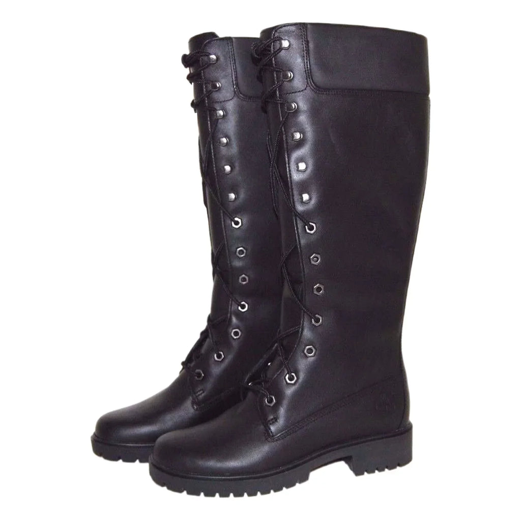 Timberland Women Premium 14 Unit Charcoal Medium Leather Boot 28398 Size 5 US