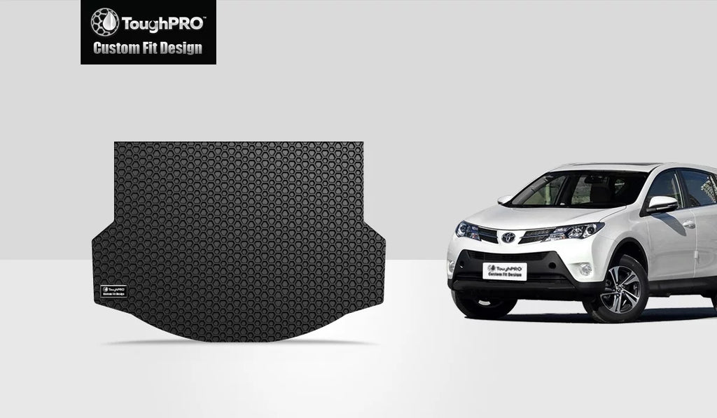 ToughPRO - Cargo Mat Compatible with TOYOTA RAV-4 - All Weather Heavy Duty (Made in USA) - Midnight Rubber - 2014