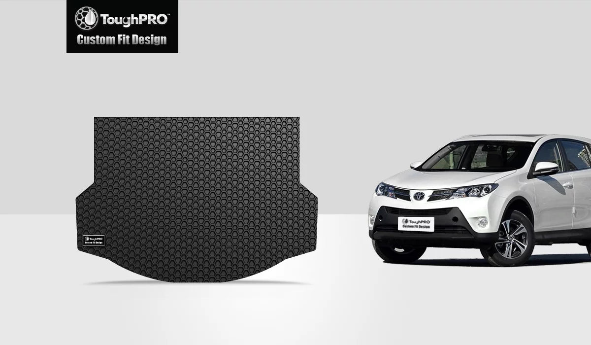 ToughPRO - Cargo Mat Compatible with TOYOTA RAV-4 - All Weather Heavy Duty (Made in USA) - Midnight Rubber - 2014