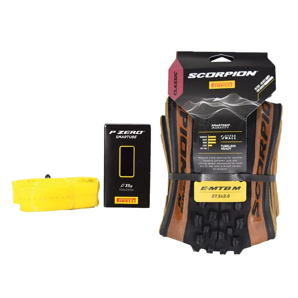 Pirelli Scorpion E-MTB M 27.5 x 2.6 Mountain Bicycle Tire, Versatile E-Mountain Bike Tire for Trail and Enduro Use, Mixed Terrain, E-Bike MTB, Tubeless Ready Unit TLR + SmarTUBE 23/32-622
