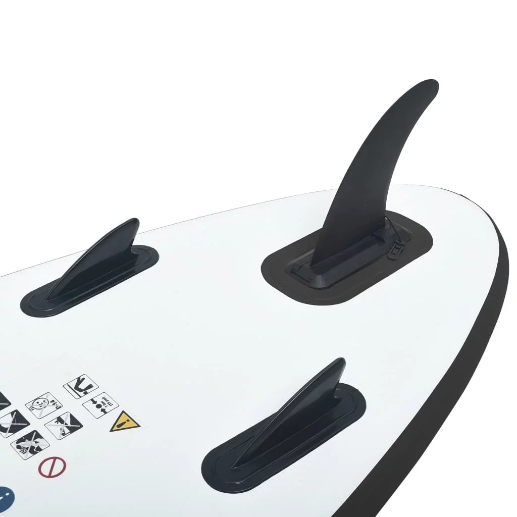 Buyweek Inflatable Stand up Paddle Board Set Charcoal and White