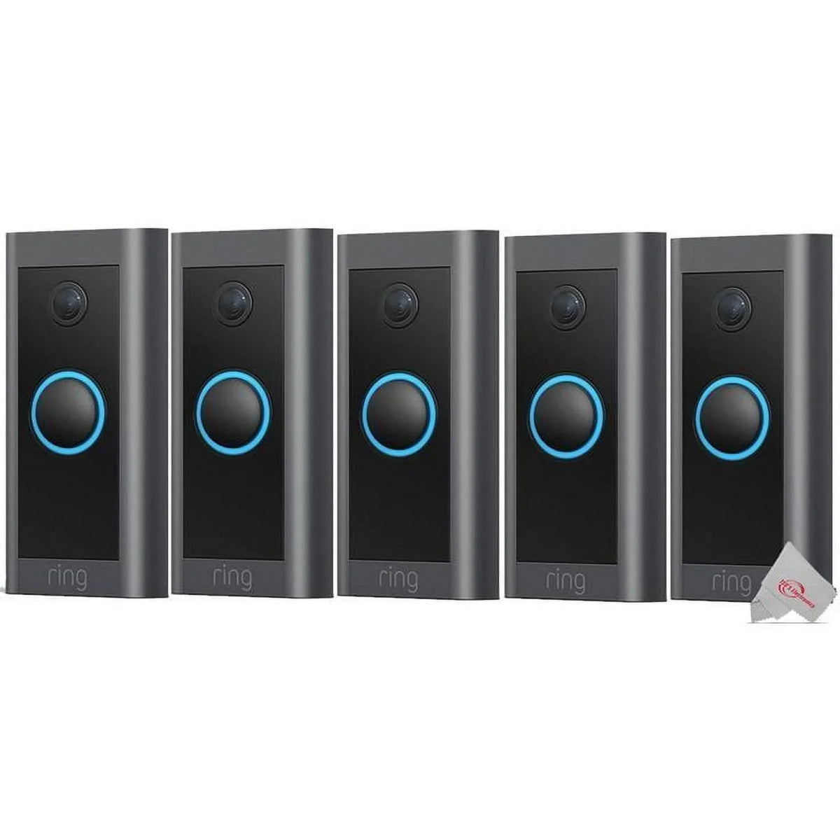5x 1080p Wired HD Video Doorbell Dark