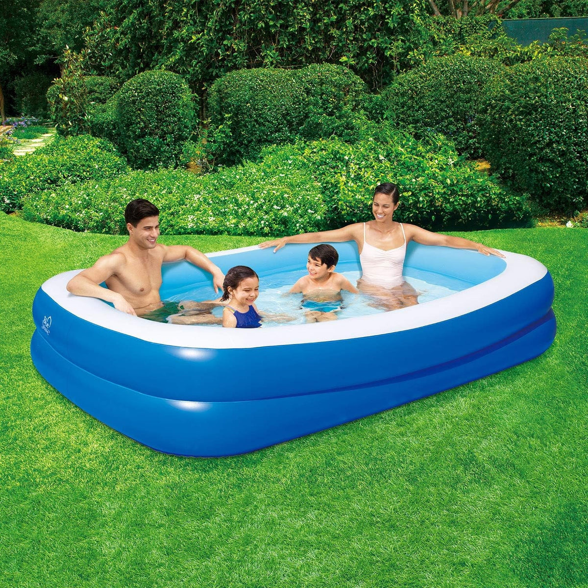 NT6123 103In X 69In X 22In Deep Rectangular Family W/Cover Inflatable Pool