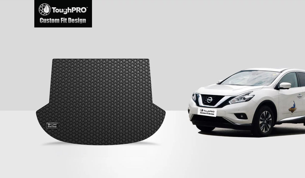 ToughPRO - Cargo Mat Compatible with NISSAN Murano - All Weather Heavy Duty (Made in USA) - Dark Rubber - 2016