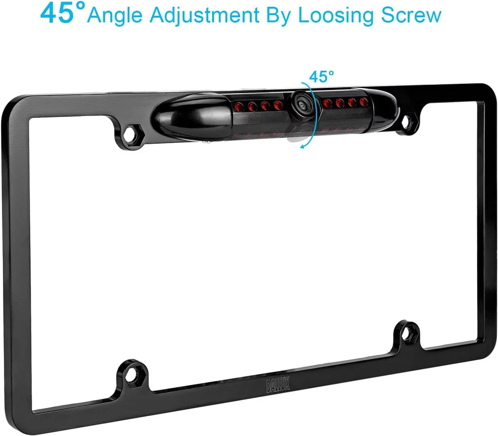 Backup Camera Rearview License Plate Frame for ALPINE X308U Midnight