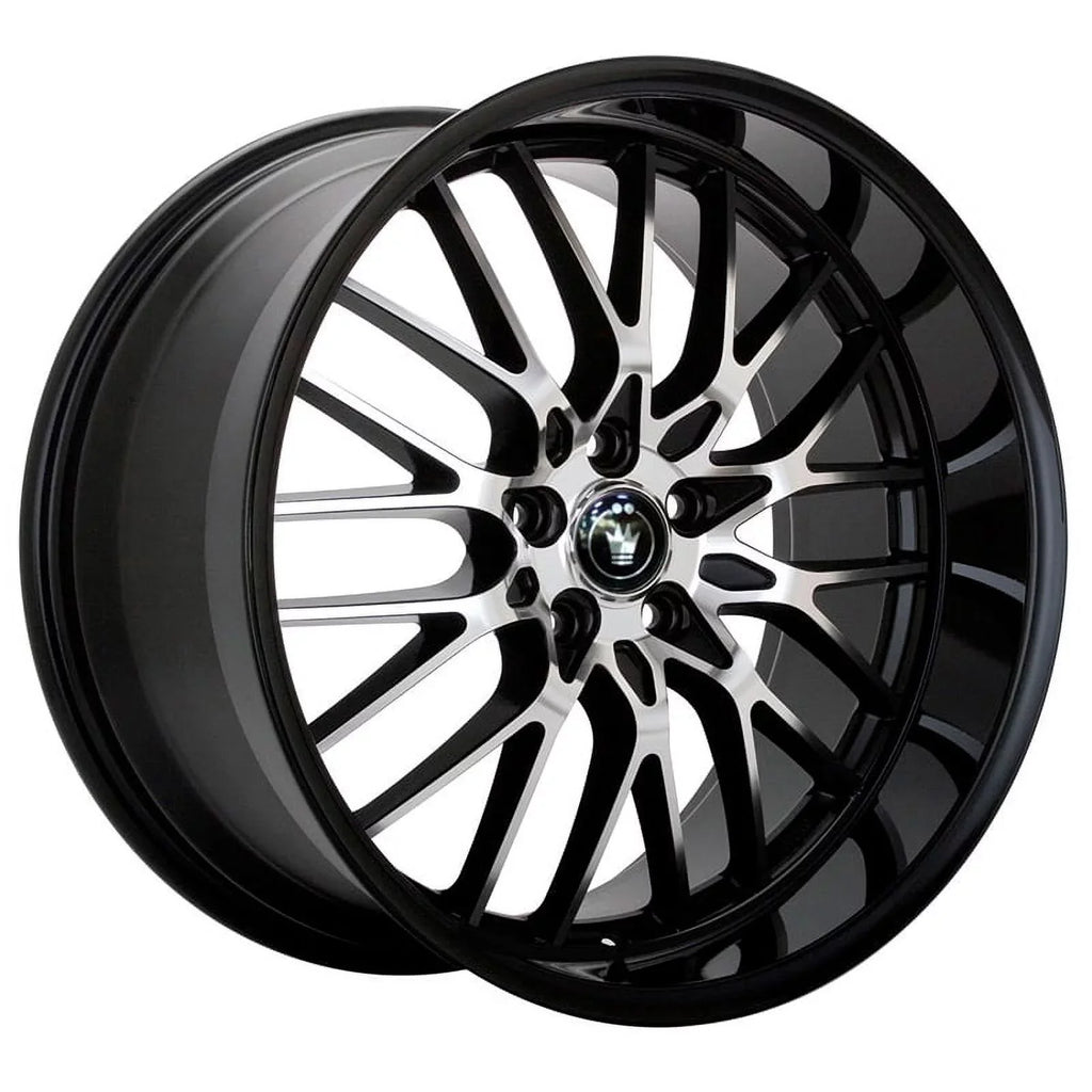 Konig 16MB Lace 17x8 5x112 +45et Gloss Dark With Machined Face Wheel