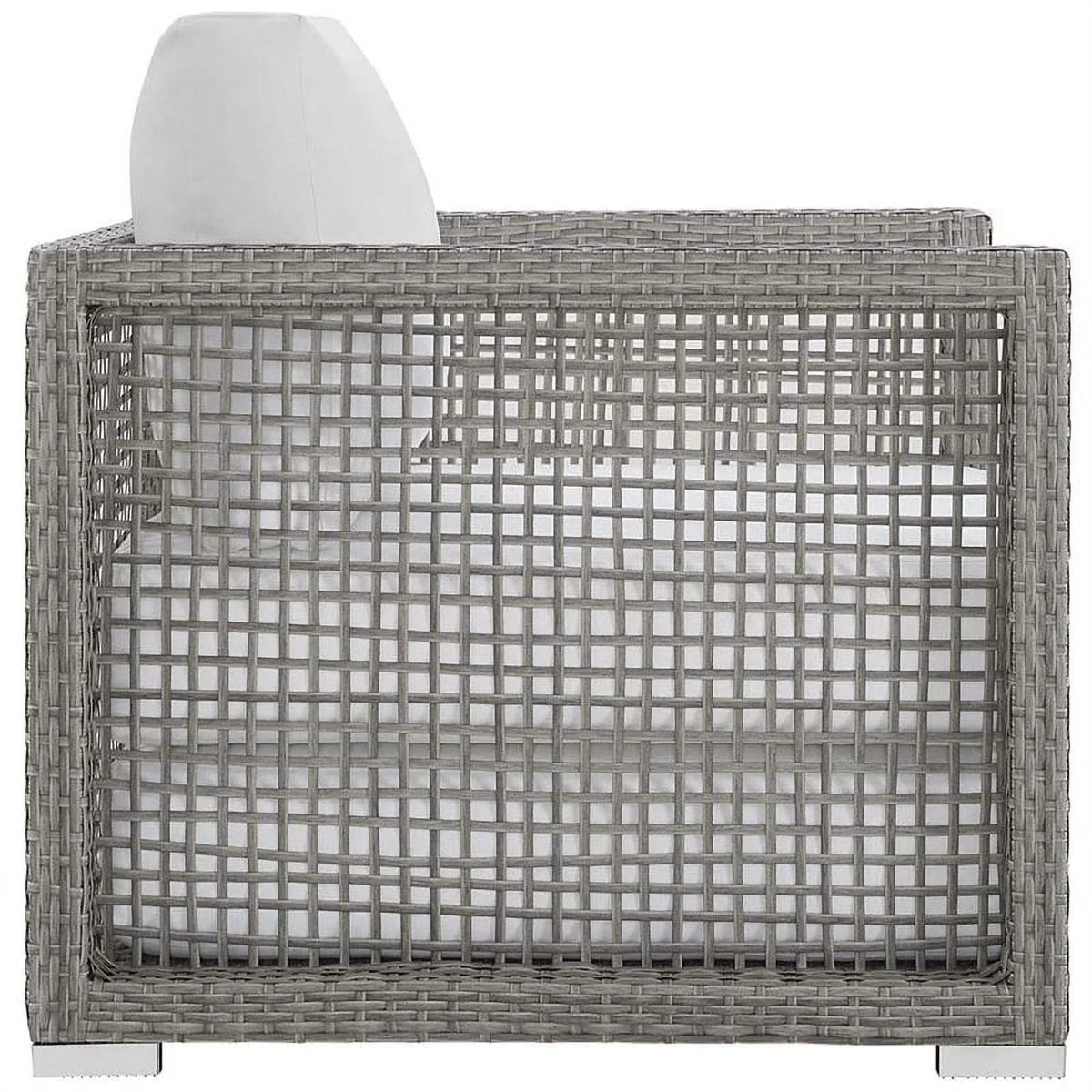 Allora Patio Chair in Gray and White