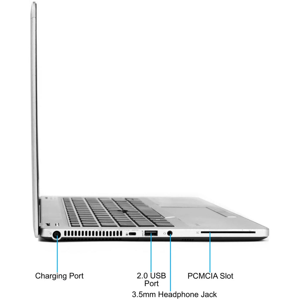 Restored HP Silver 14" Folio 9470M Laptop PC with Intel Core i5-3437U Processor, 4GB Memory, 128GB Solid State Drive and Windows 10 Pro (Refurbished)