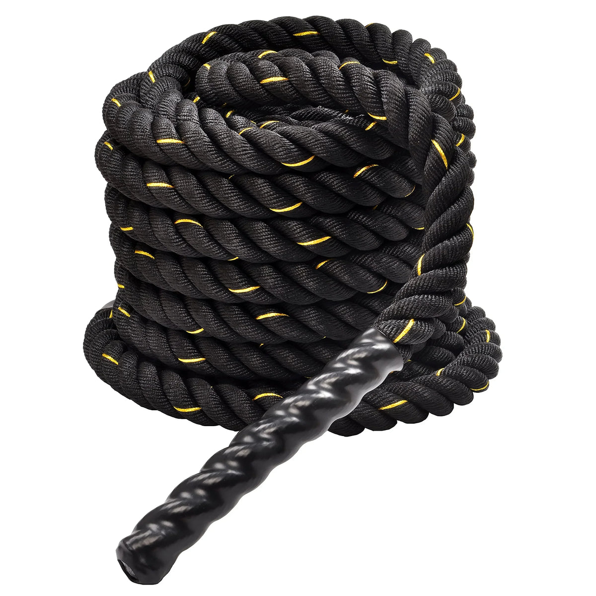 BalanceFrom Battle Rope 1.5 Centimeter Size Poly Dacron 50 FT Length, Heavy Ropes for Home Gym and Workout