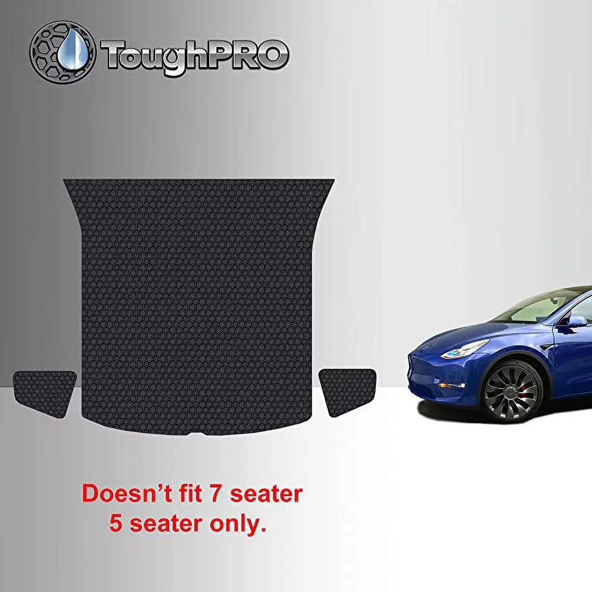 TOUGHPRO Cargo/Trunk Mats Accessories Compatible with Tesla Model Y 5 Seater All Weather Heavy Duty Custom Fit 2022