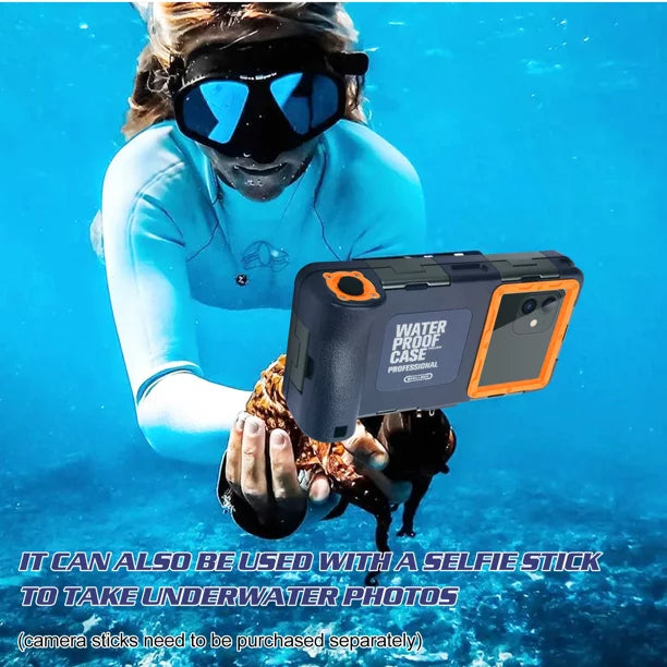 UrbanX Professional [15m/50ft] Swimming Diving Surfing Snorkeling Photo Video Waterproof Protective Case Underwater Housing for ZTE Blade A7 Vita And all Phones Up to 6.9 Unit LCD with Lanyard