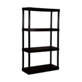 91021 Solid Plastic Shelving with 4 Plastic Medium Duty Dark