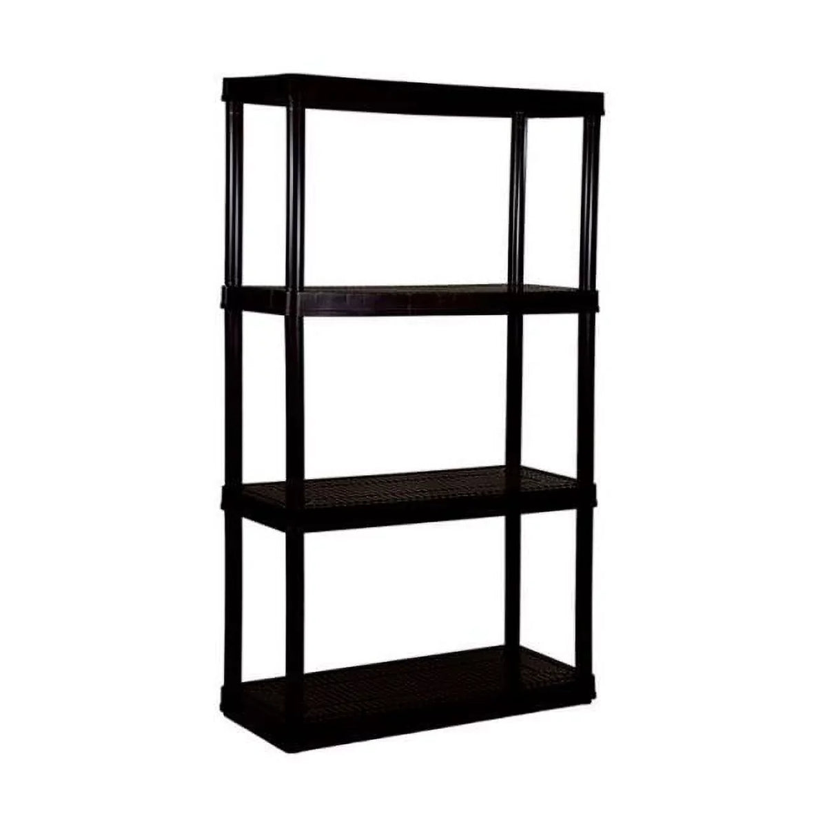 91021 Solid Plastic Shelving with 4 Plastic Medium Duty Dark